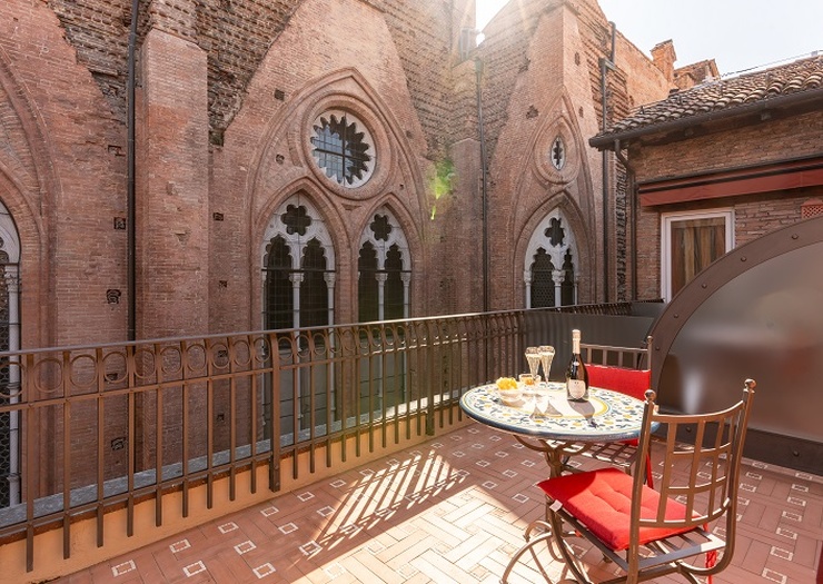 Deluxe doppelzimmer mit terrasse  Art Hotel Commercianti Bologna