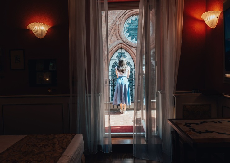 Deluxe Doppelzimmer mit Terrasse Art Hotel Commercianti Bologna Deluxe Doppelzimmer mit Terrasse Art Hotel Commercianti Bologna