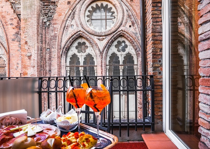 Deluxe doppelzimmer mit terrasse  Art Hotel Commercianti Bologna