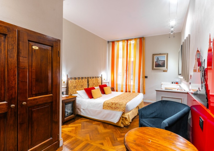 Klassisches Doppelzimmer Art Hotel Commercianti Bologna Klassisches Doppelzimmer Art Hotel Commercianti Bologna