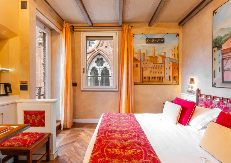 Deluxe Doppelzimmer mit Terrasse Art Hotel Commercianti Bologna Deluxe Doppelzimmer mit Terrasse Art Hotel Commercianti Bologna