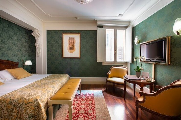 Klassisches doppelzimmer art hotel orologio bologna, italia Klassisches doppelzimmer art hotel orologio bologna, italia