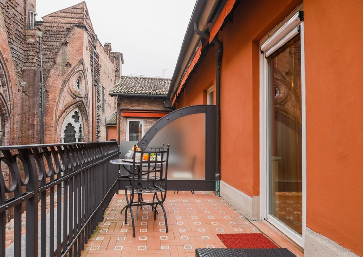 Deluxe Doppelzimmer mit Terrasse Art Hotel Commercianti Bologna Deluxe Doppelzimmer mit Terrasse Art Hotel Commercianti Bologna