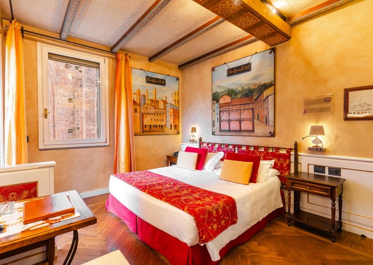 Deluxe Doppelzimmer mit Terrasse Art Hotel Commercianti Bologna Deluxe Doppelzimmer mit Terrasse Art Hotel Commercianti Bologna