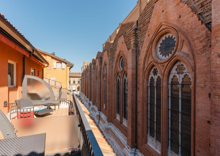 Deluxe Doppelzimmer mit Terrasse Art Hotel Commercianti Bologna Deluxe Doppelzimmer mit Terrasse Art Hotel Commercianti Bologna