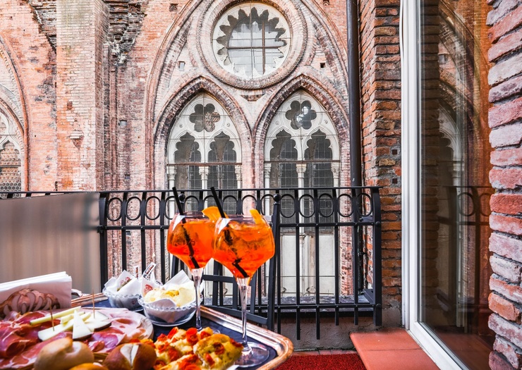 Deluxe Doppelzimmer mit Terrasse Art Hotel Commercianti Bologna Deluxe Doppelzimmer mit Terrasse Art Hotel Commercianti Bologna