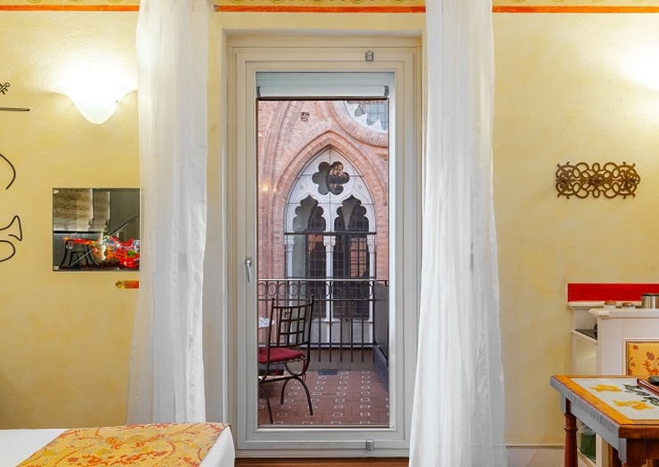 Deluxe doppelzimmer mit terrasse  Art Hotel Commercianti Bologna