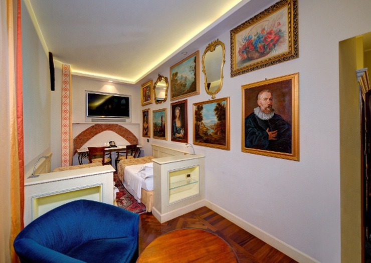 Klassisches doppelzimmer Art Hotel Commercianti Bologna Klassisches doppelzimmer Art Hotel Commercianti Bologna