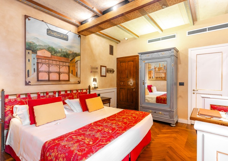 Deluxe Doppelzimmer mit Terrasse Art Hotel Commercianti Bologna Deluxe Doppelzimmer mit Terrasse Art Hotel Commercianti Bologna